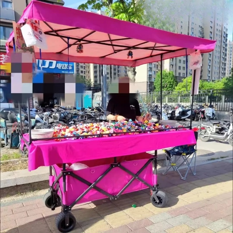 Outdoor Camping Trolley - Büyük Masa Üstüne Sahip, Kaldırılabilir ve